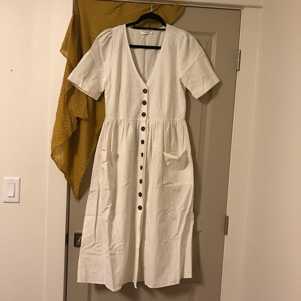 Goodnight Macaroon Cotton Button Maxi Dress